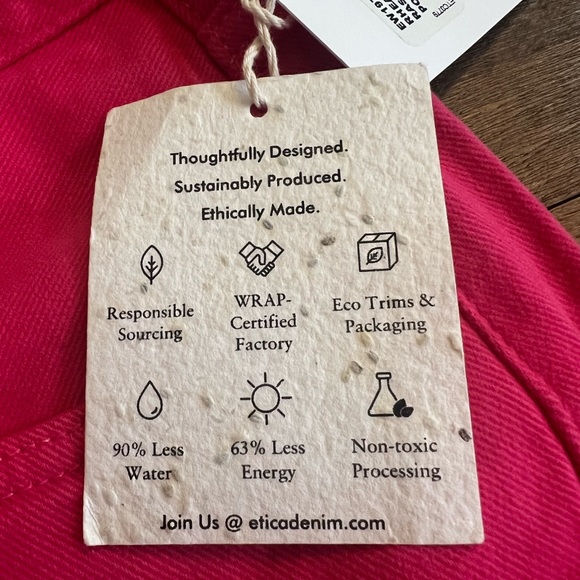 Ética Rhea Midrise Straight Denim NWT - Picture 5 of 8